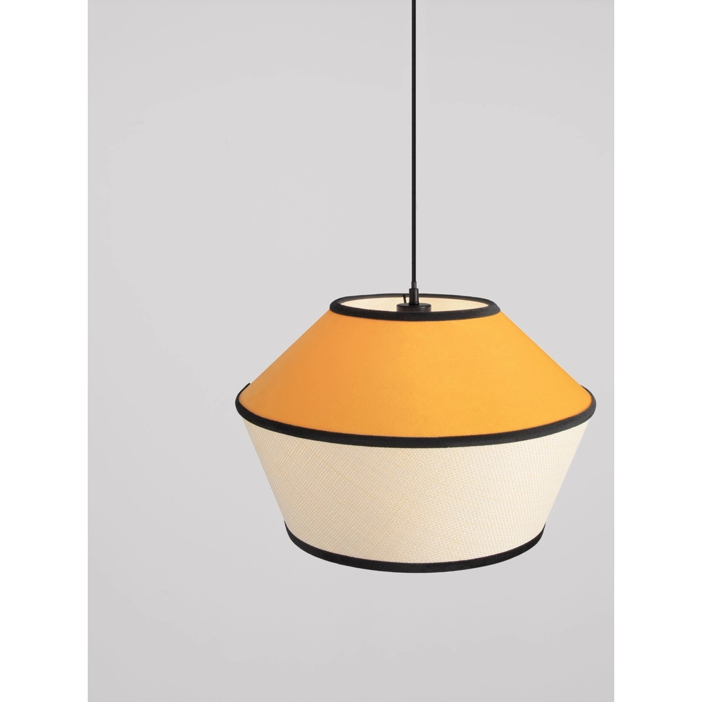 Pendant lamp Veliss white with yellow Lyora 5212017493859