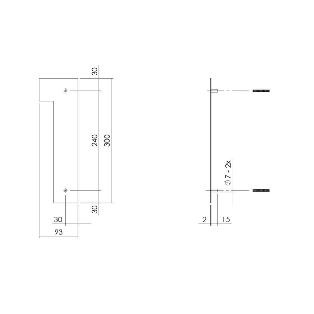 House number 1 XL Numbra 30cm stainless steel Intersteel 8714186503089