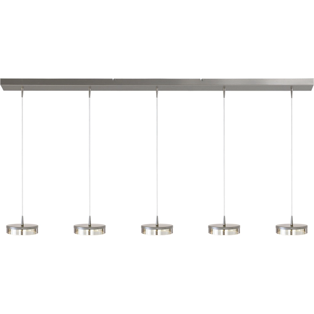 5-light pendant lamp Imperia 160cm nickel
