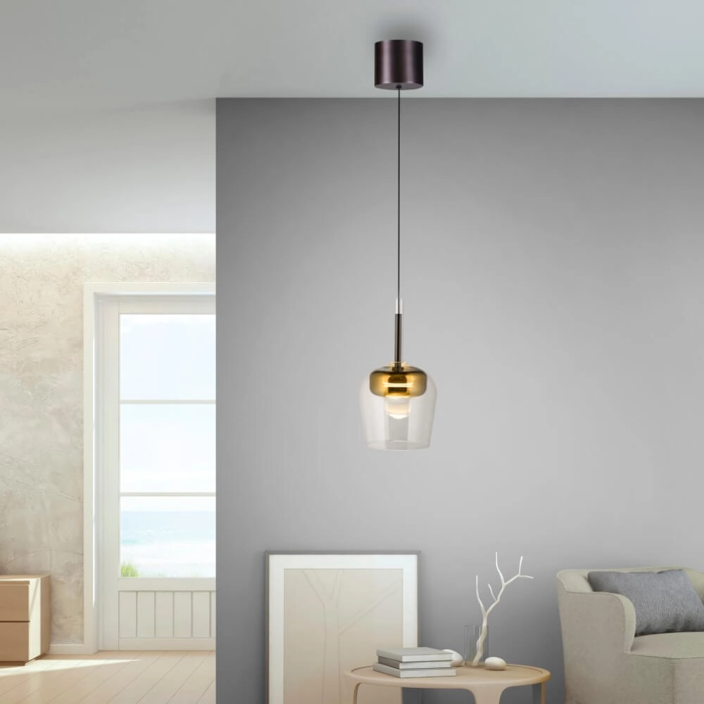 Pendant lamp Q-Kon gold Paul Neuhaus 4012248383858