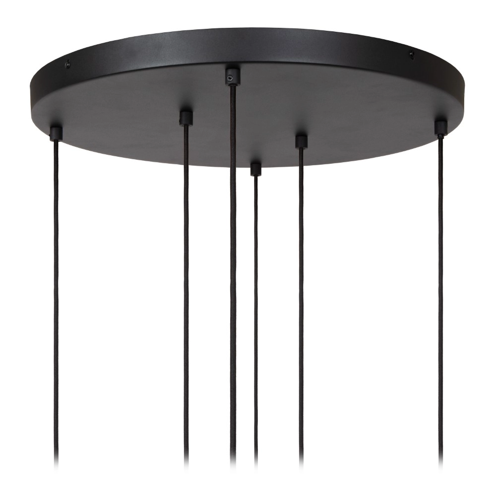 4-light pendant lamp Joanet Ø 65cm gold with smoke glass Lucide 5411212452924