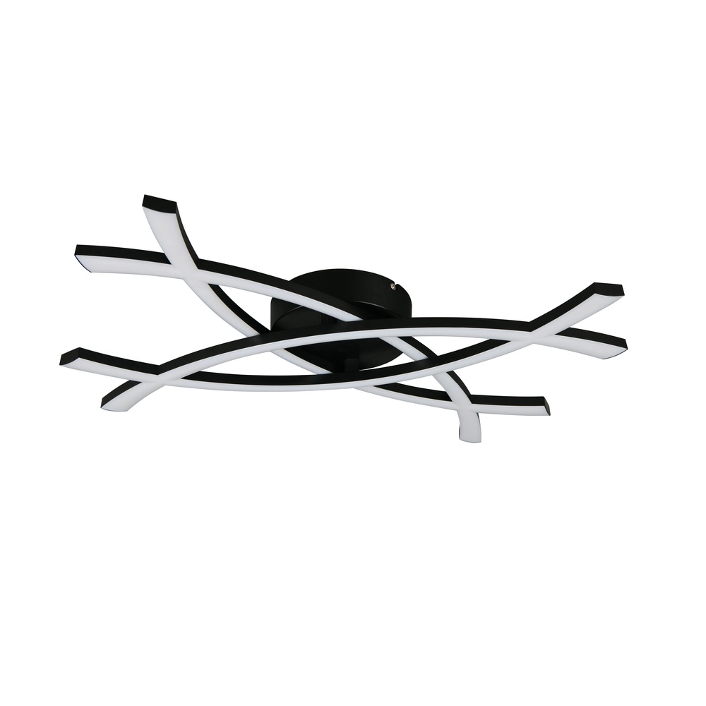 Modern ceiling lamp Pollock 40cm black Trio 4017807659023