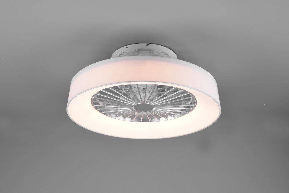 LED ceiling fan Farsund 47cm white Trio 4017807491074