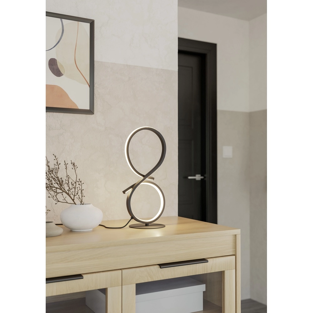 Modern LED Table Lamp Serpins 40cm - black Eglo 9008606313686