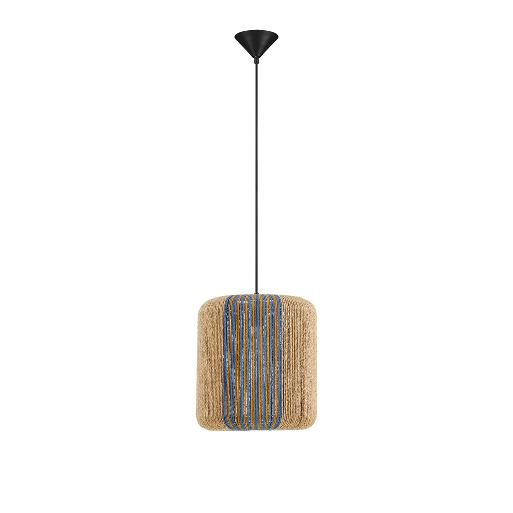 Pendant lamp Abby Ø 33cm blue with brown Lyora 5212017477316