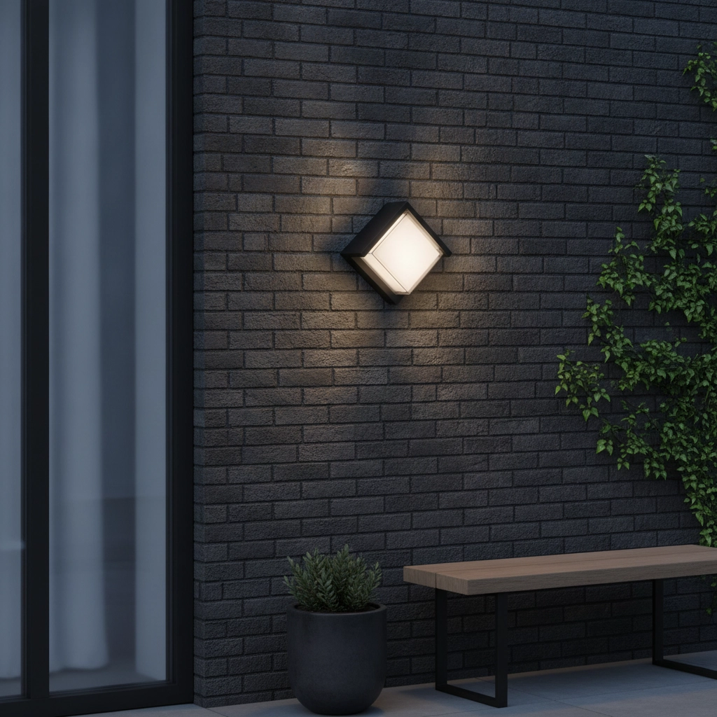 Design wall lamp Max square grey