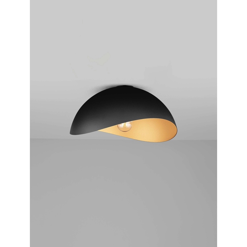 Ceiling lamp Opsi black with gold Ø 40cm