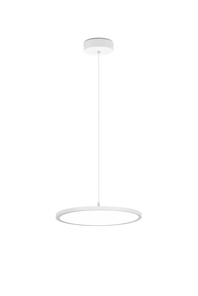 White sleek hanging lamp Tray Ø 40cm Trio 4017807537956