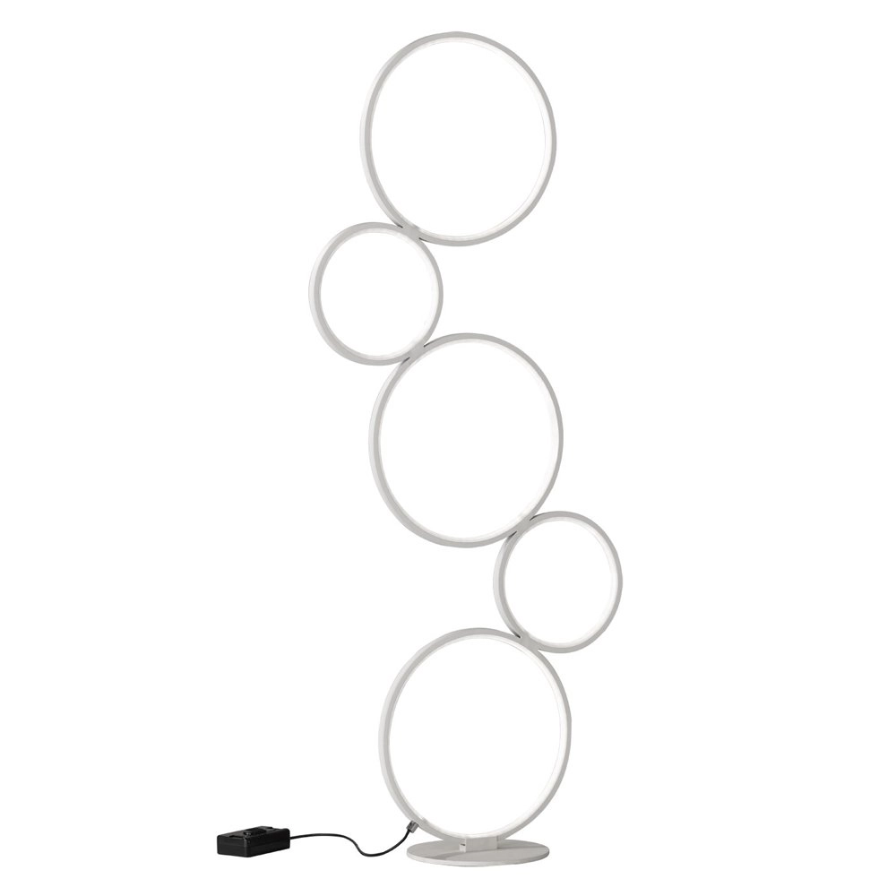 Floor lamp Rondo 5-ring white