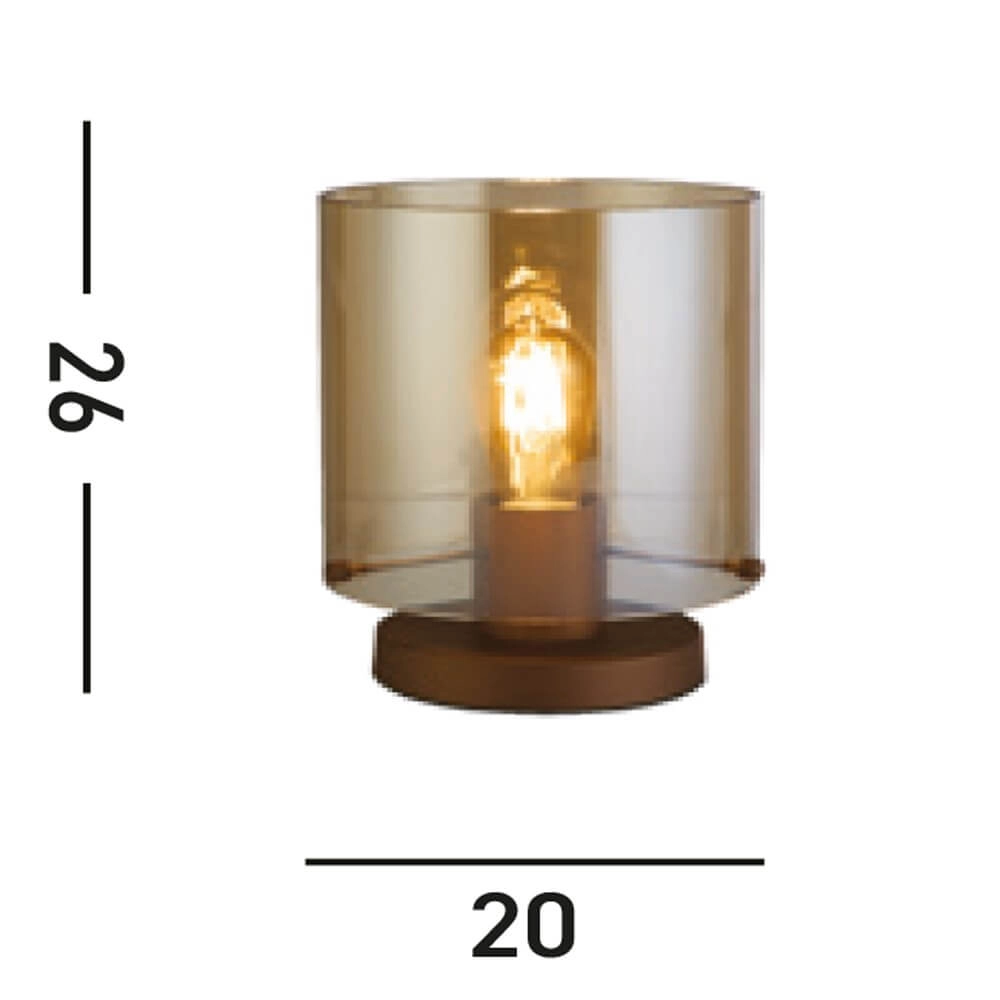 Table lamp Sweden Mocha Brown Searchlight 5053423272115