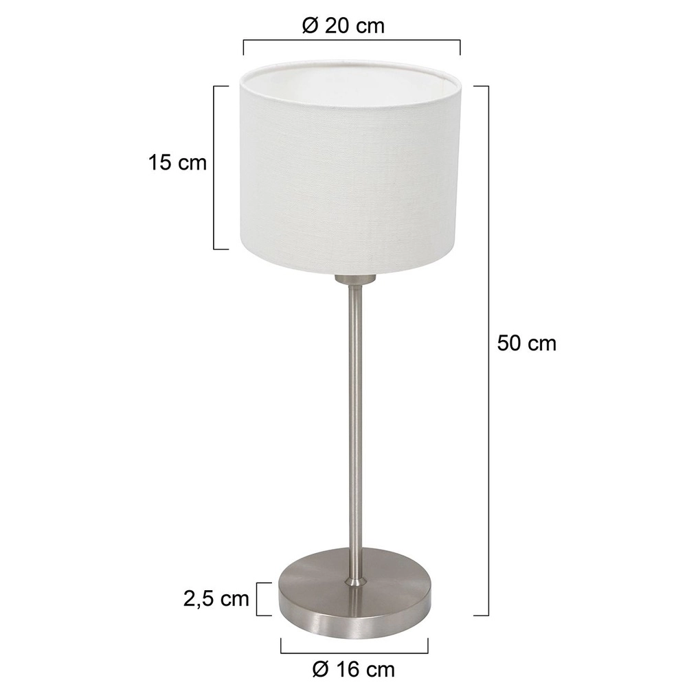 Table lamp Noor with white cap Steinhauer 8712746182088