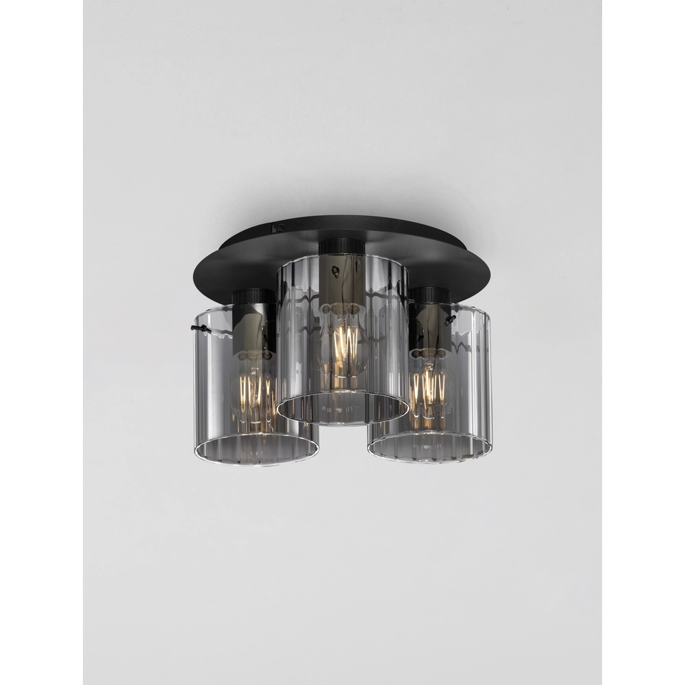 Design ceiling lamp Mirbi 3-light black