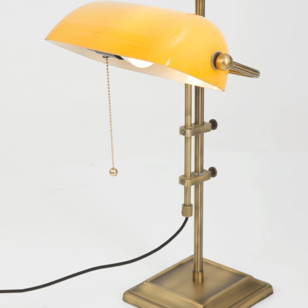 Banker's lamp Ancilla bronze with brown Steinhauer 8712746104417