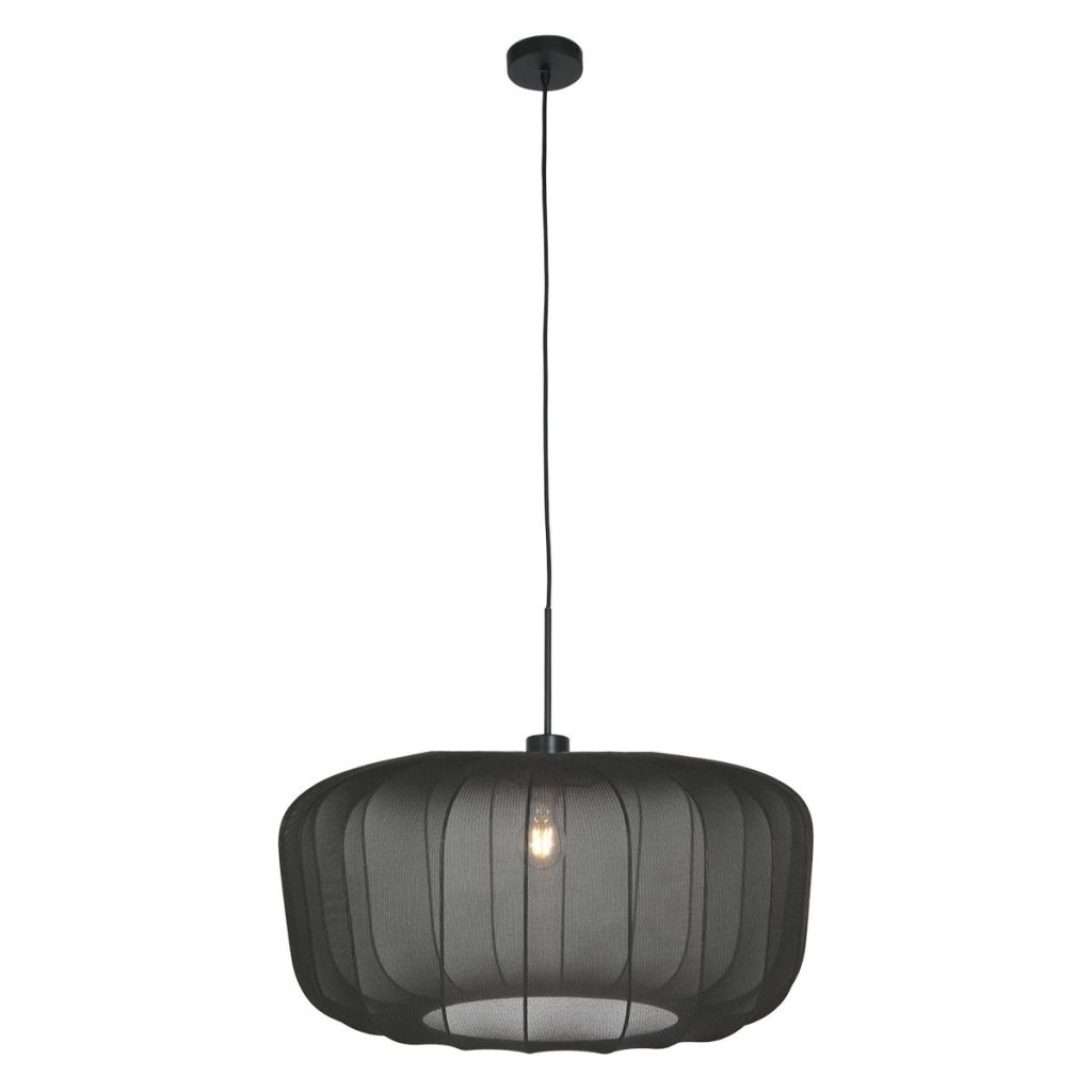 Pendant lamp Vela Lino with black shade Ø60cm Steinhauer 8712746182804