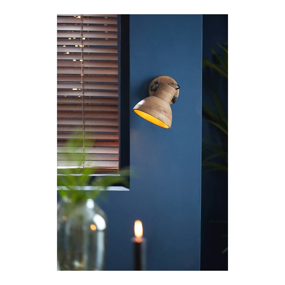 Wooden wall lamp Ilanio Brown Light & Living 8717807293345