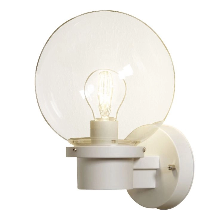 Ball lamp Nemi with twilight sensor white