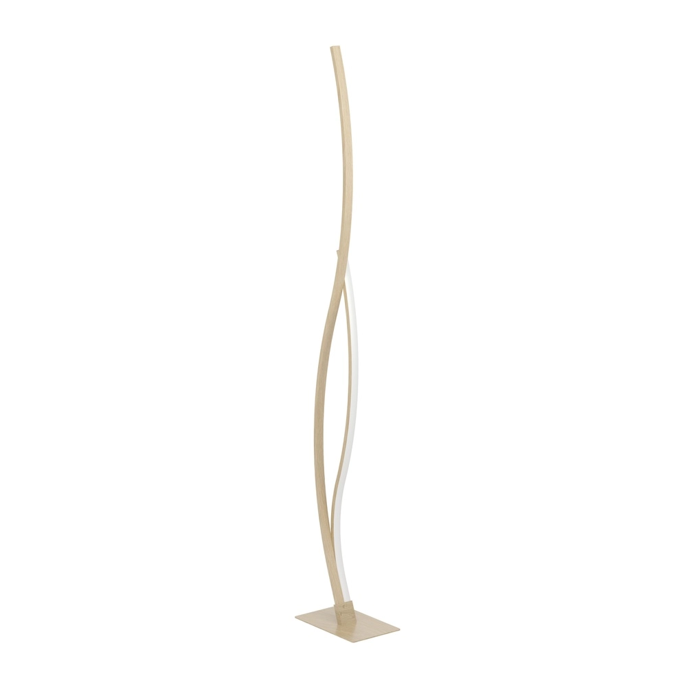 Led floor lamp Grisolia 129cm - wood look