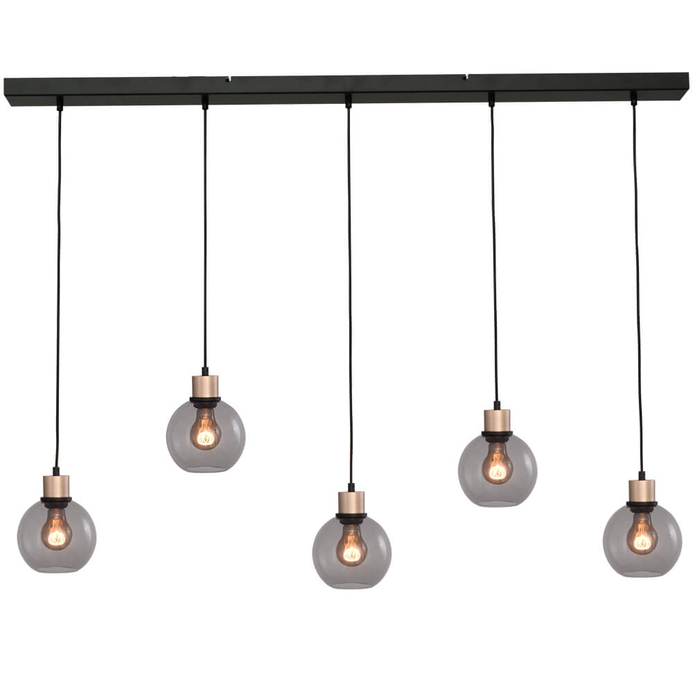 Hanging lamp Lazise 5x Ø 15cm gold
