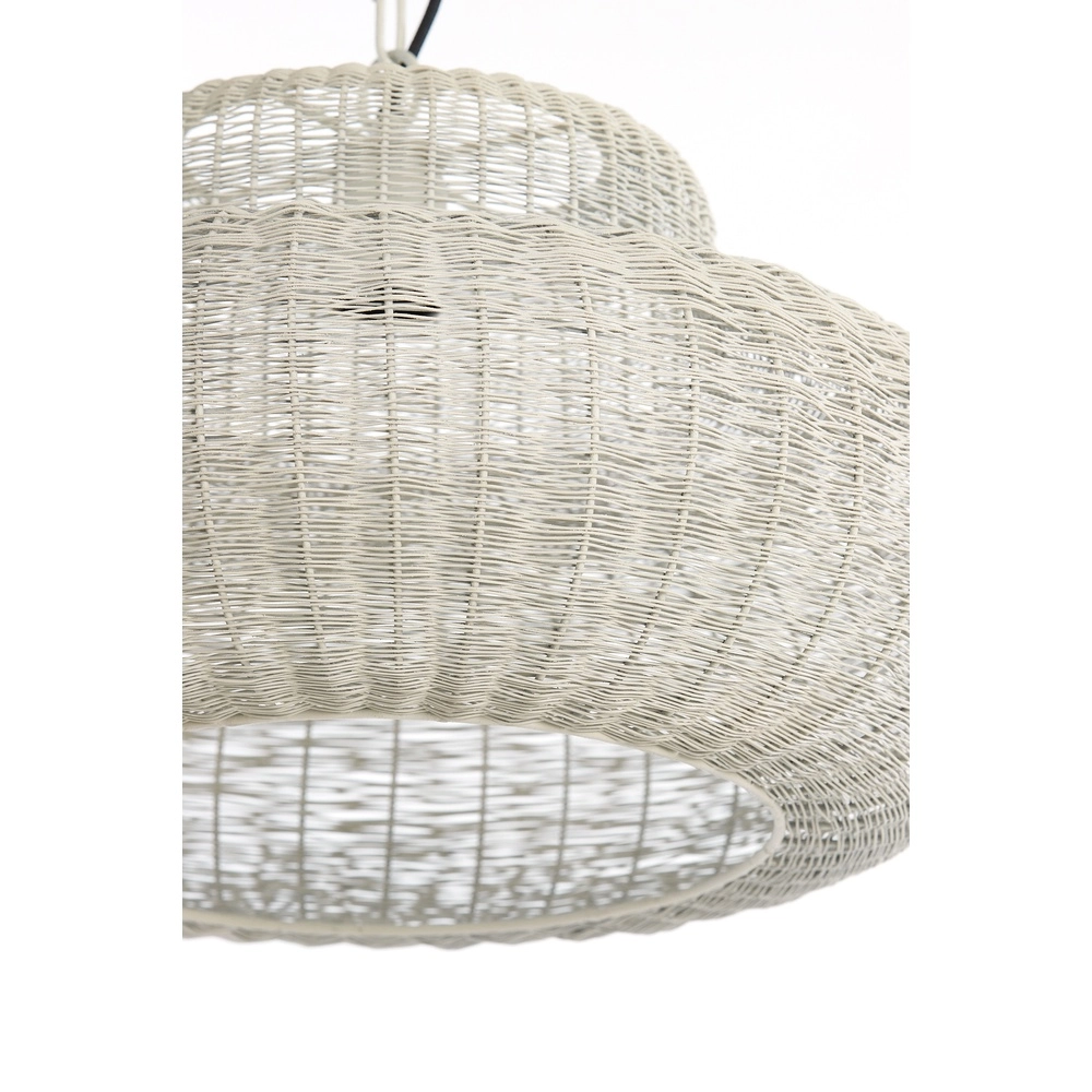 Metal pendant lamp Piedra Ø 59cm - cream Light & Living 8717807778835