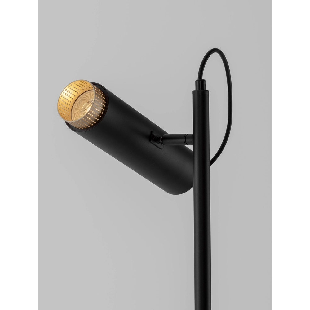Reading lamp Nessi black with gold Lyora 5212017475220