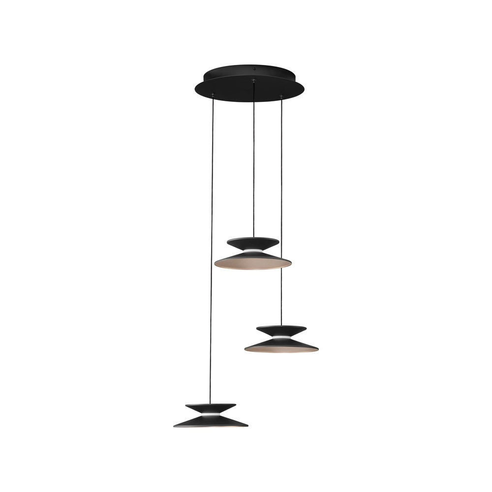 Design pendant lamp Morfi 3-light black Lyora 5212017458476