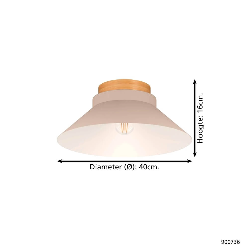 Japandi ceiling lamp Moharras Ø 40cm Eglo 9008606263325