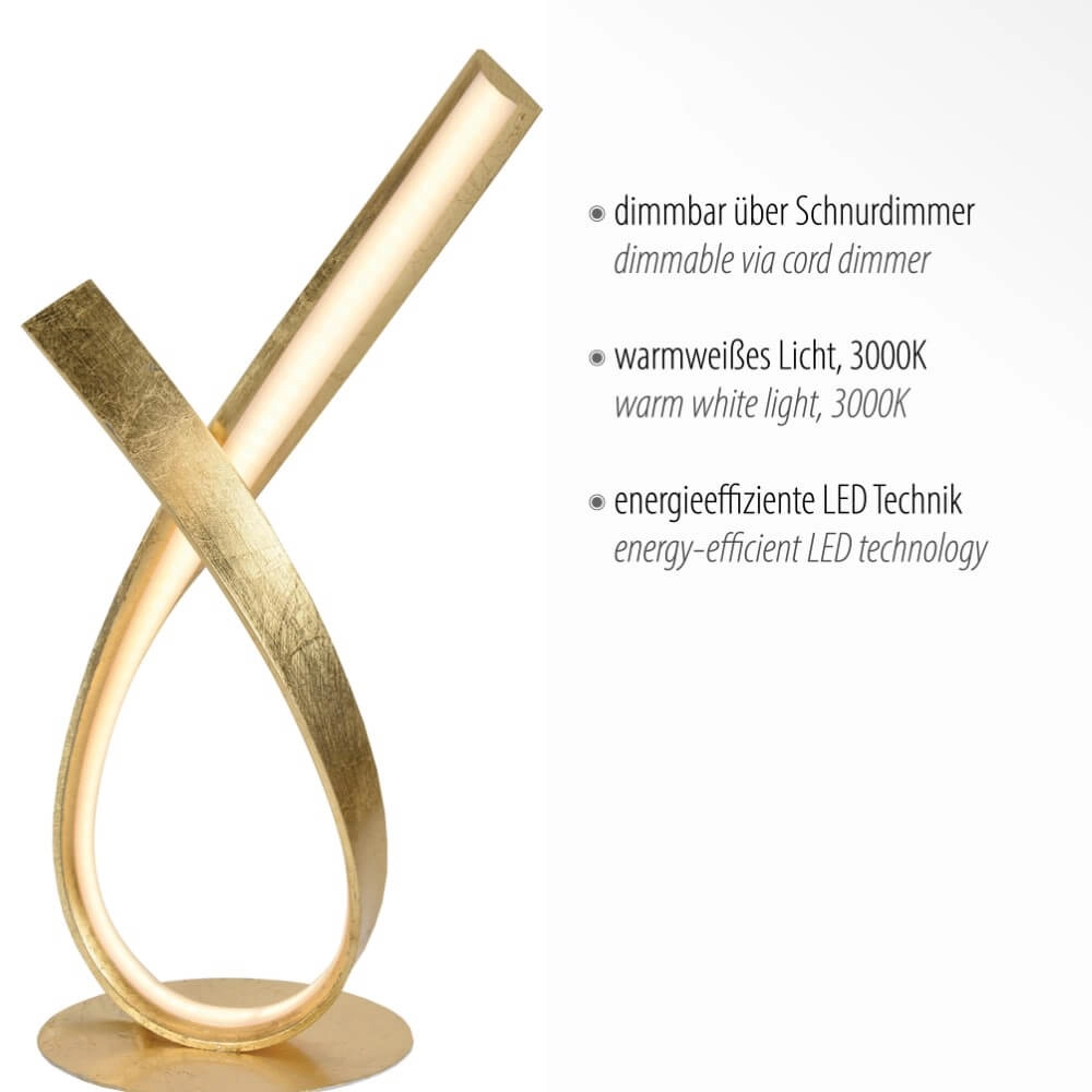 Table lamp Linda curl gold Paul Neuhaus 4012248304761