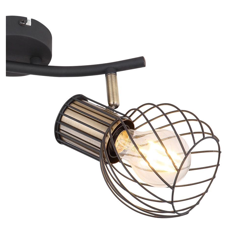 Ceiling lamp Argusto 2-light black Globo 9007371390717