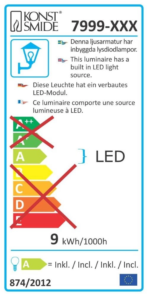 LED garden lamps Cremona KonstSmide 7318307999372