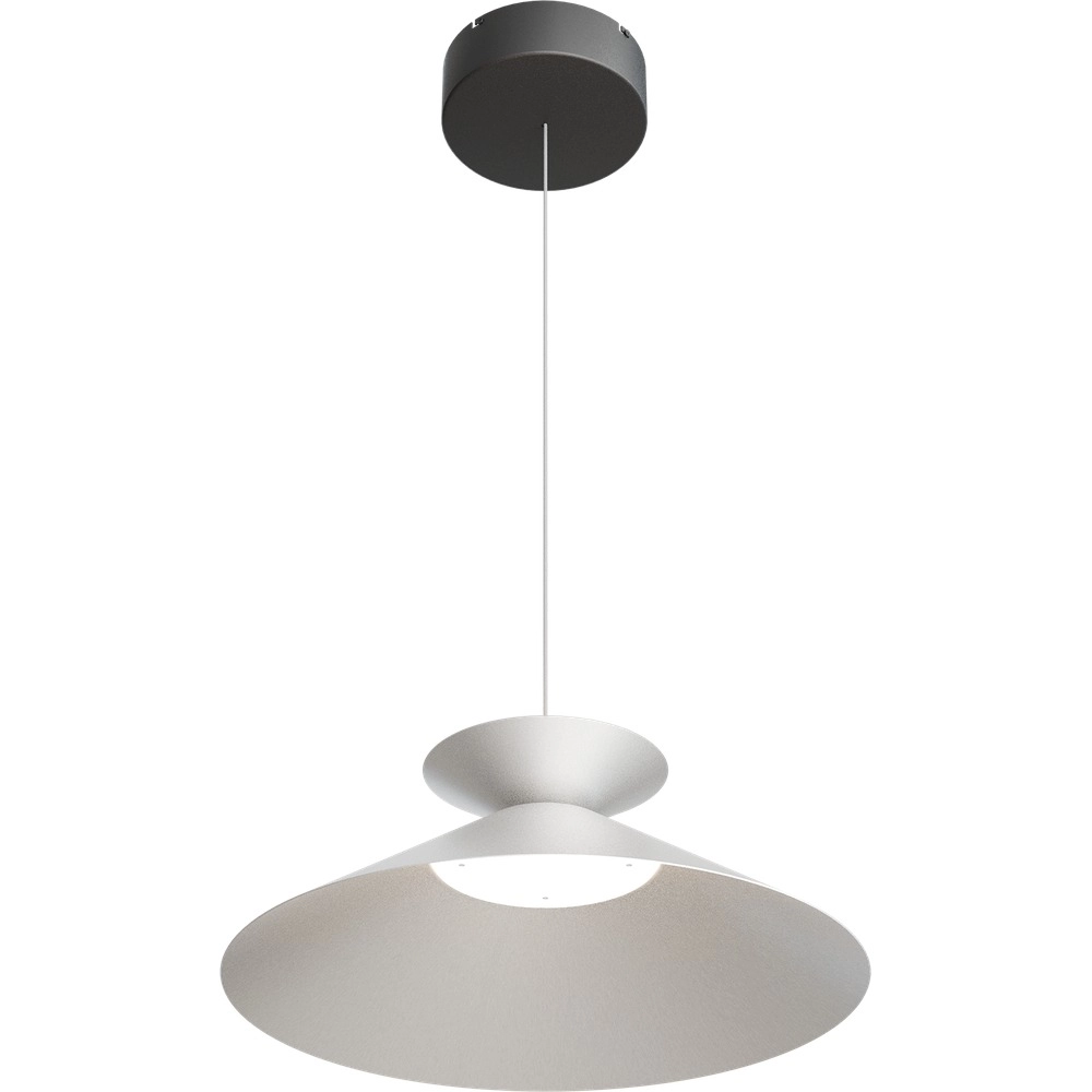 Pendant lamp Ceppo black with nickel Ø 45cm with uplight