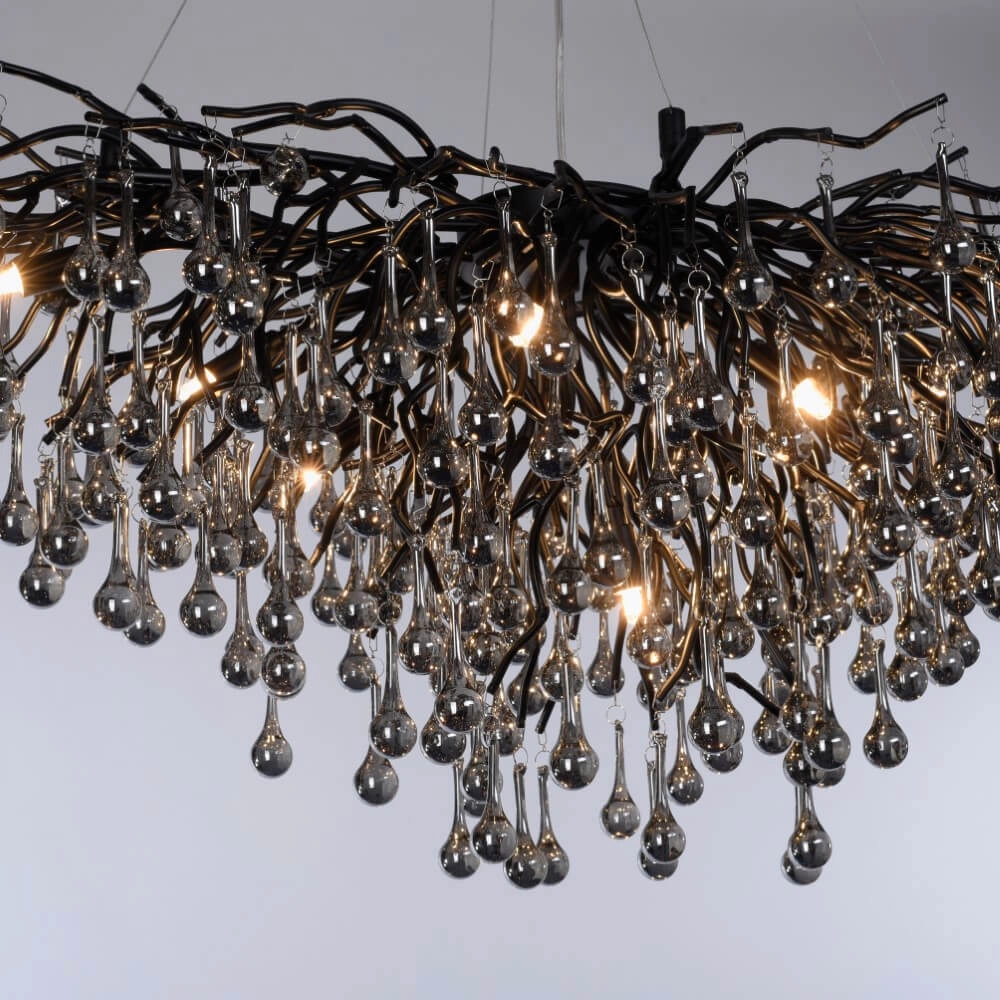 Unique chandelier Icicle black Paul Neuhaus 4012248377567