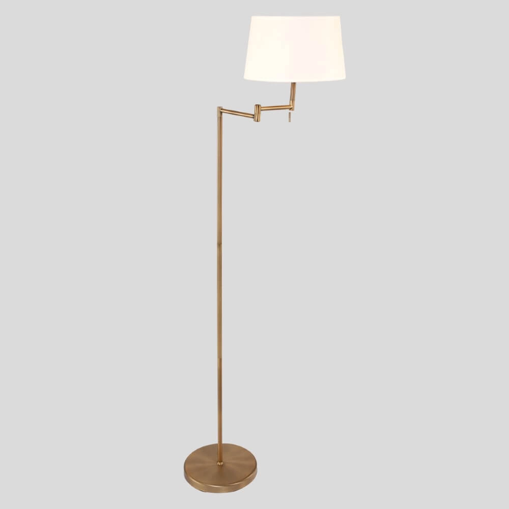Floor lamp Mexlite 154cm bronze brown with white shade Steinhauer 8712746048087