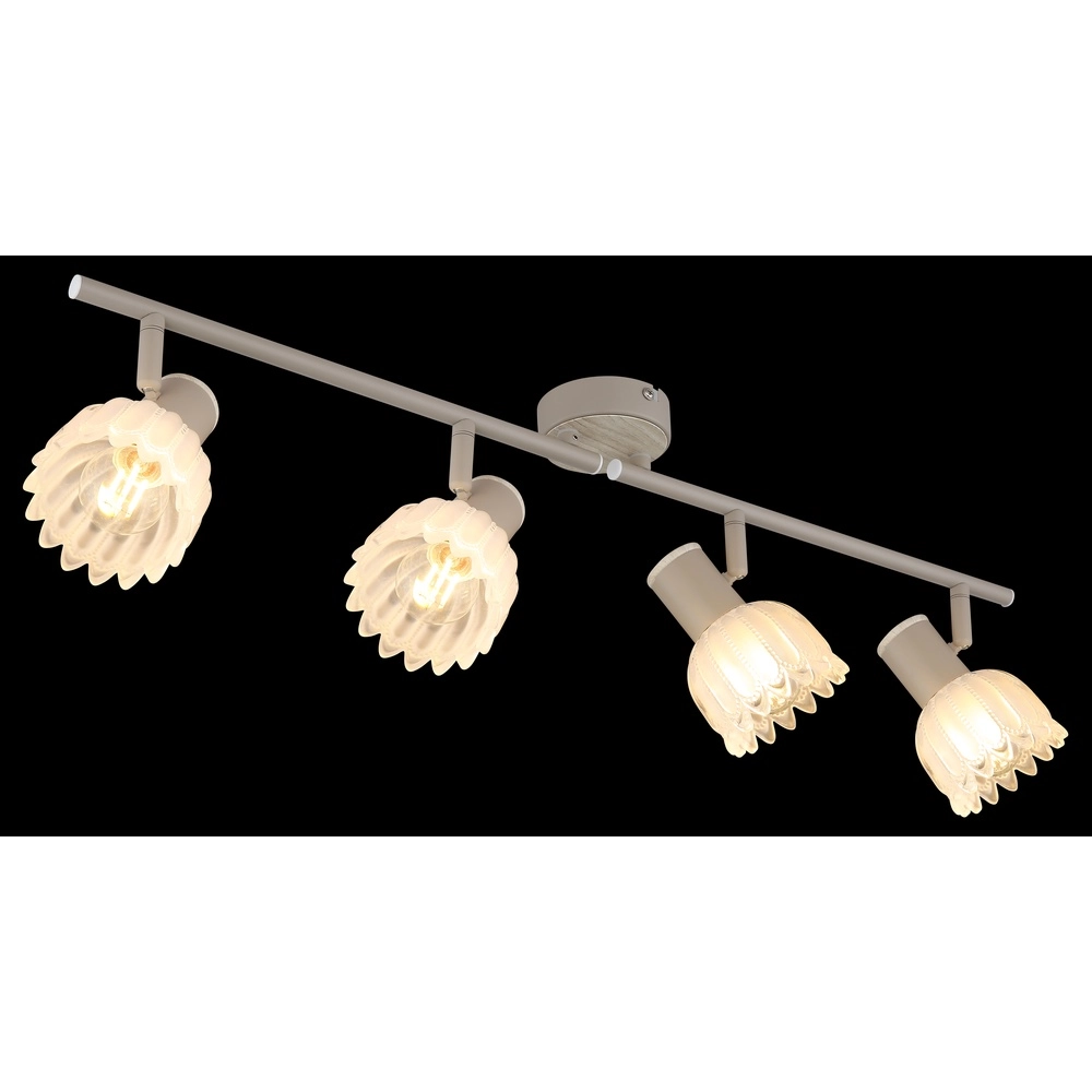 4-light ceiling spotlight Planta sand brown Globo 9007371575930