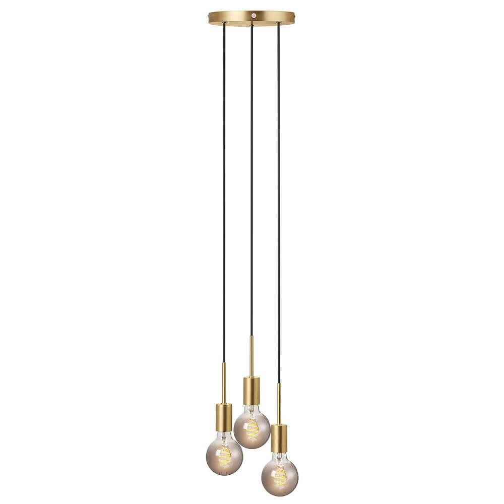 3-light pendant lamp Paco brass
