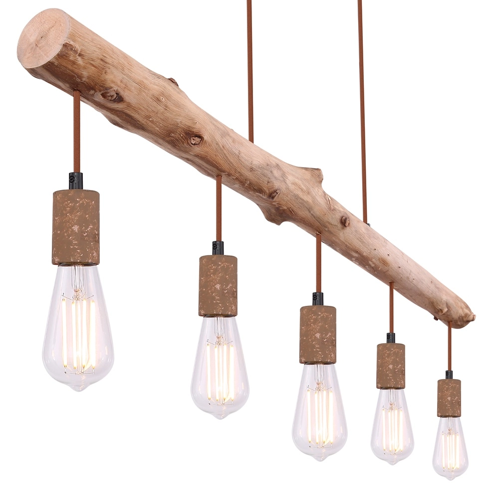 Dining room pendant lamp Jakob rust brown Globo 9007371389636