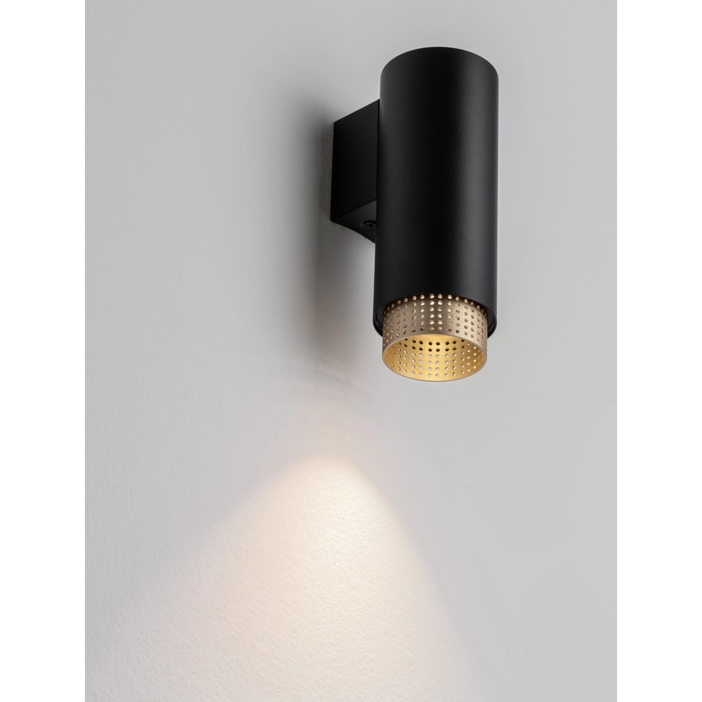 Wall spotlight Nessi black with gold Lyora 5212017475169