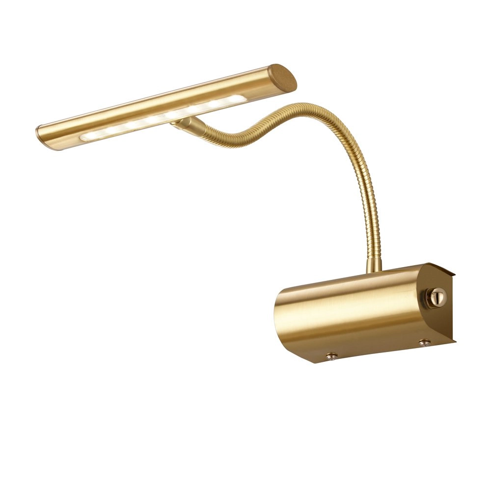 LED reading light Curtis brass matt