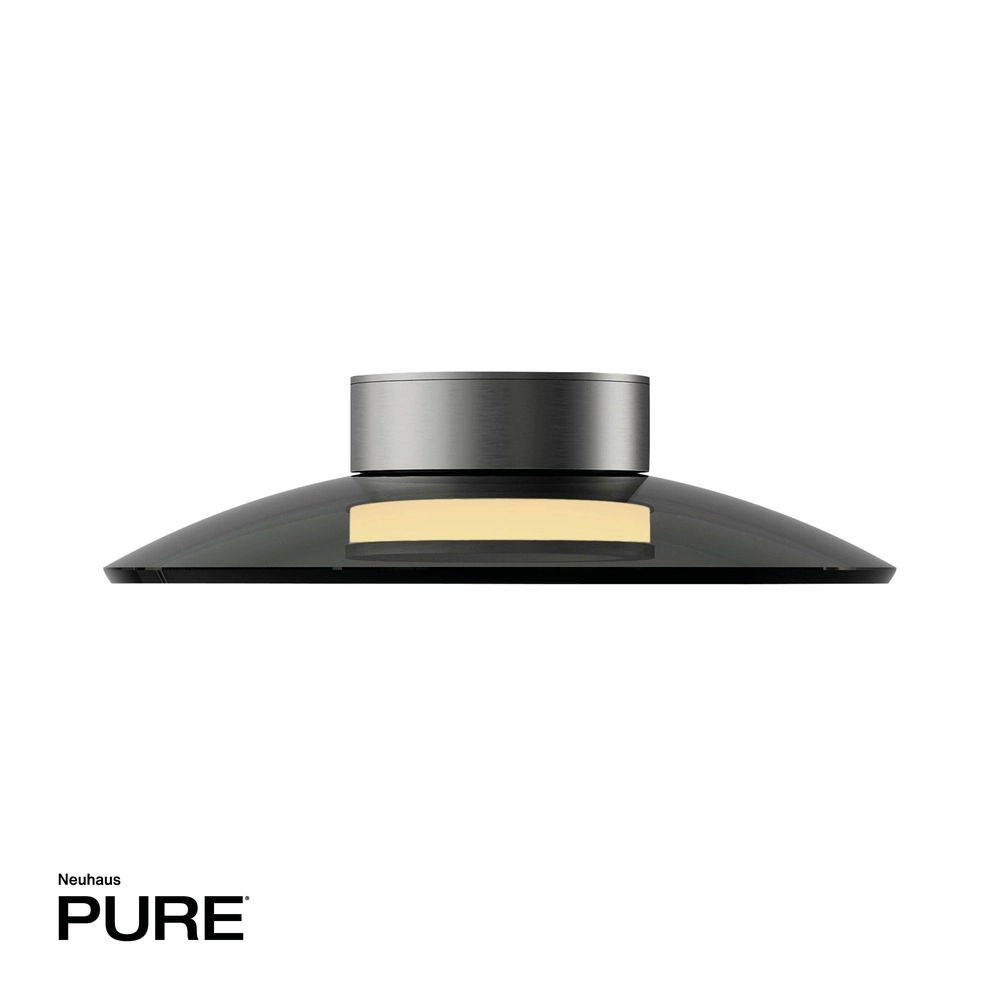 Ceiling lamp Pure Moon Ø 32cm - platinum with smoke glass Paul Neuhaus 4012248386330