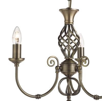 Antique chandelier Zanzibar 3-light Searchlight 5013874189677