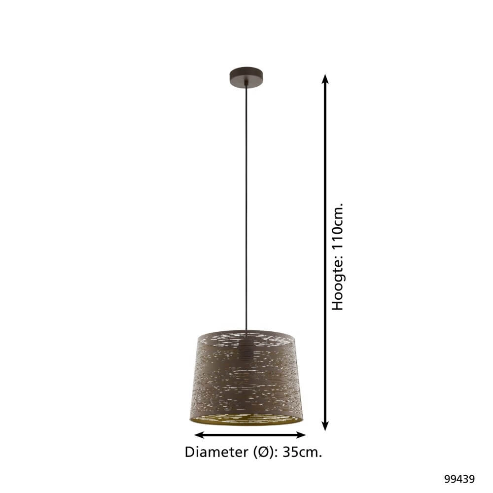 Mocha pendant lamp Segezia Ø 35cm Eglo 9002759994396