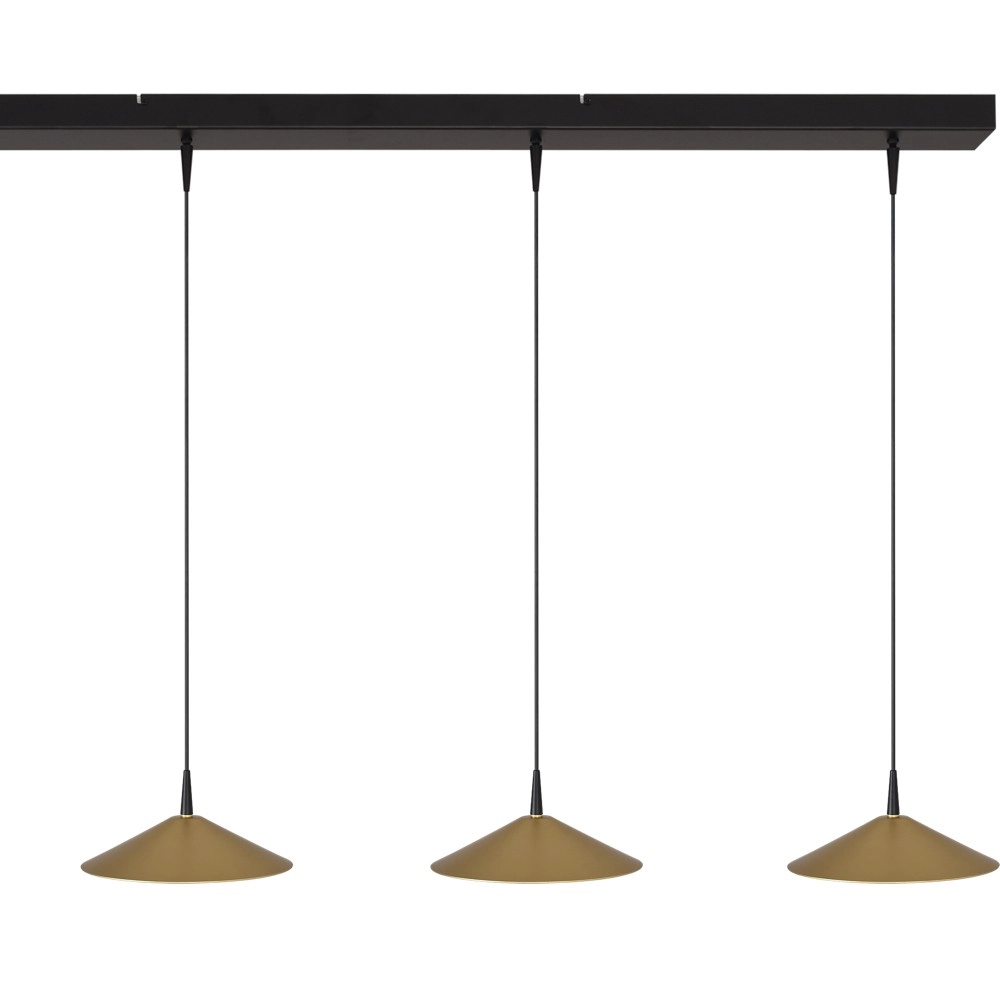 4-light pendant lamp Ceppo black with gold Ø 22cm Masterlight 8718121358444