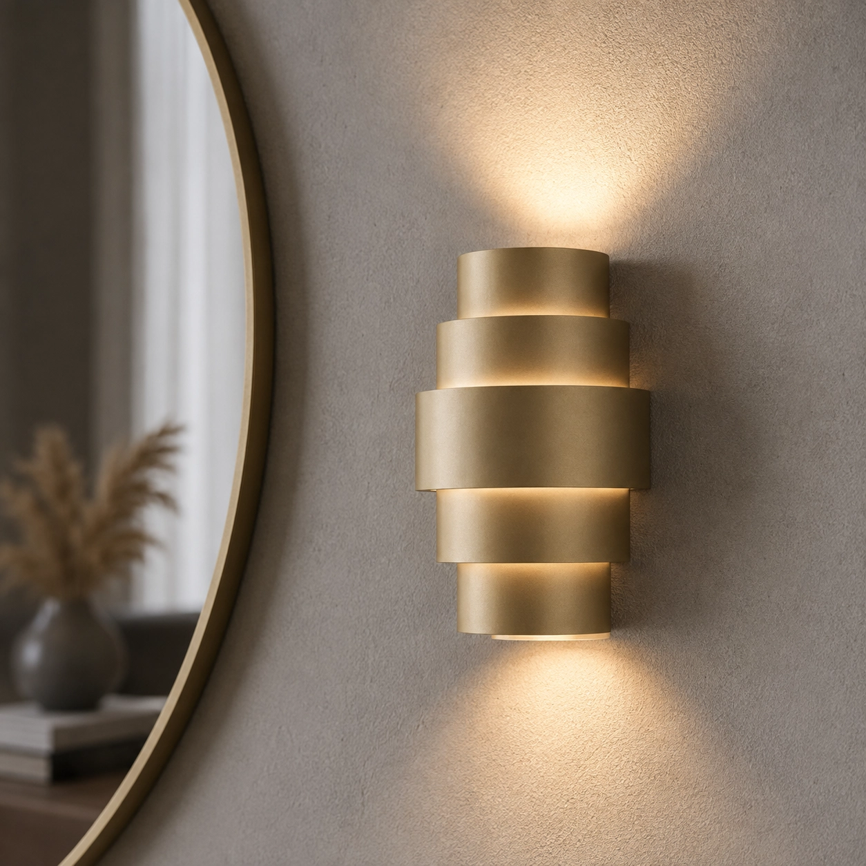 Design wall lamp Rolls champagne