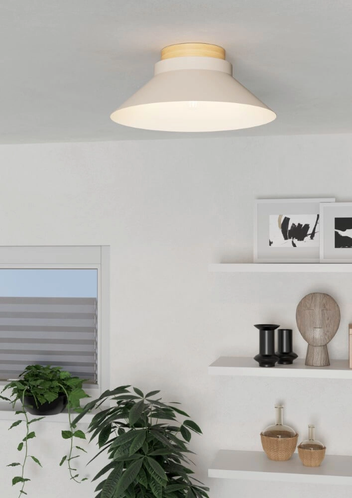 Japandi ceiling lamp Moharras Ø 40cm Eglo 9008606263325