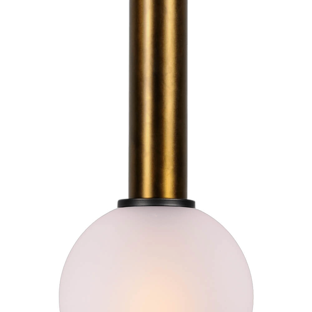 Hanging lamp Ø 15cm Bella 2 Antique brass with matt white glass Masterlight 8718121334110