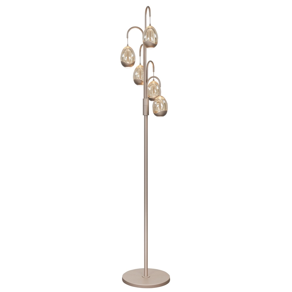 Floor lamp Champagne Egg champagne 5-lights