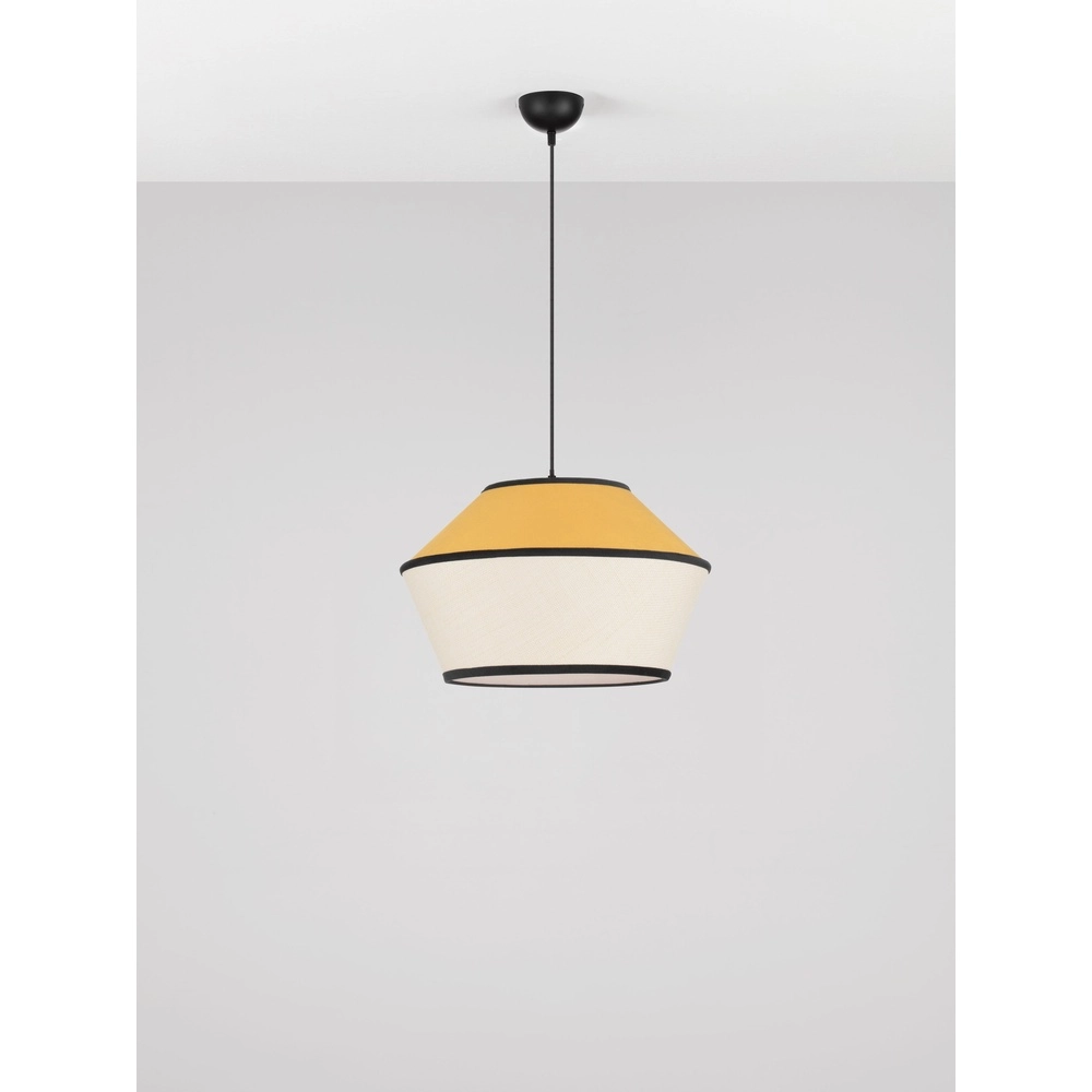 Pendant lamp Veliss white with yellow Lyora 5212017493859