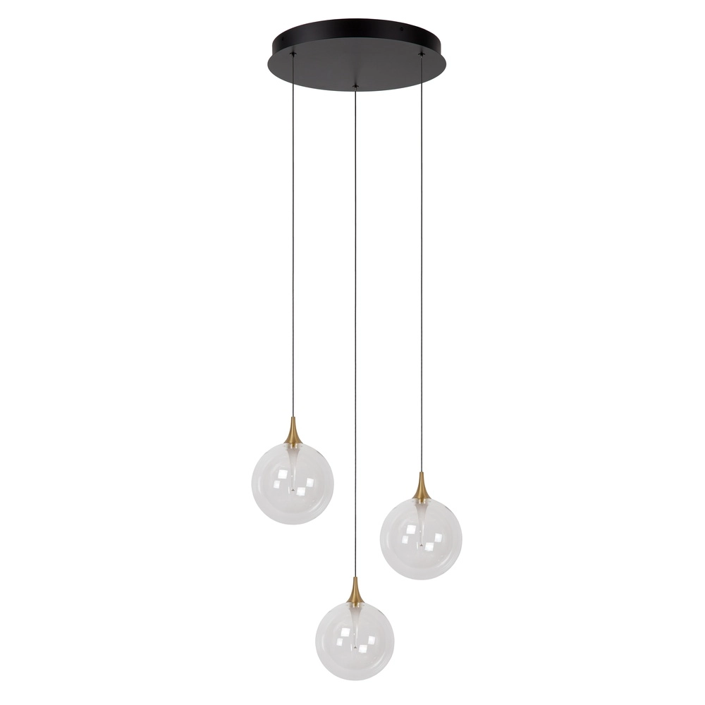 Design LED pendant light Gisela clear - 3x Ø 16cm Premium by Lucide 5411212134783
