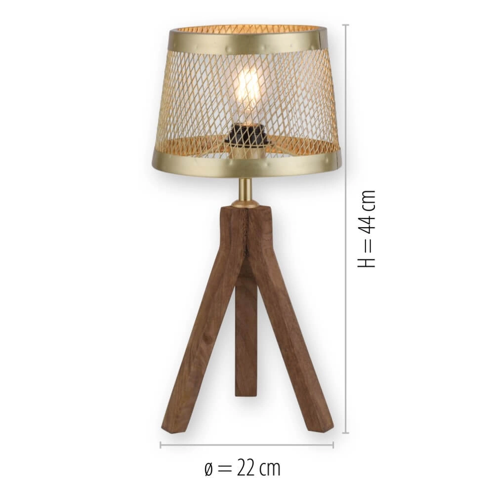 Table lamp Frederik brass Just Light 4043689976170