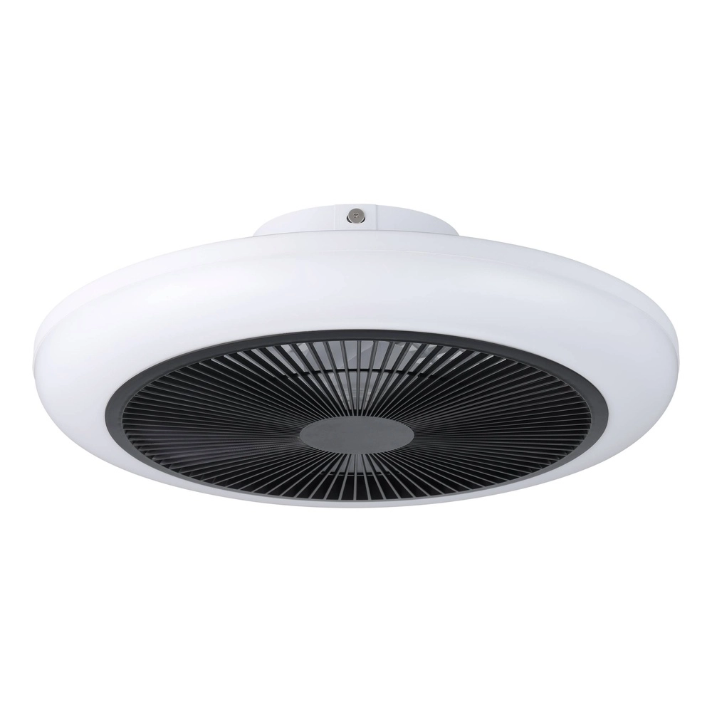 Ceiling fan Sayulita white with black Ø 46cm RGB
