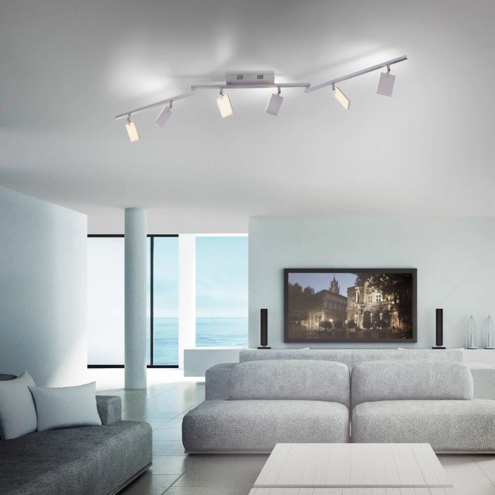 Ceiling lamp Pure Mira 6-light aluminum Paul Neuhaus 4012248359389